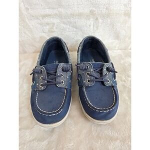 Sperry Shoresider 3 Eye Navy Blue Polka Dot Boat Shoes SCK159837 Kids Size 3M